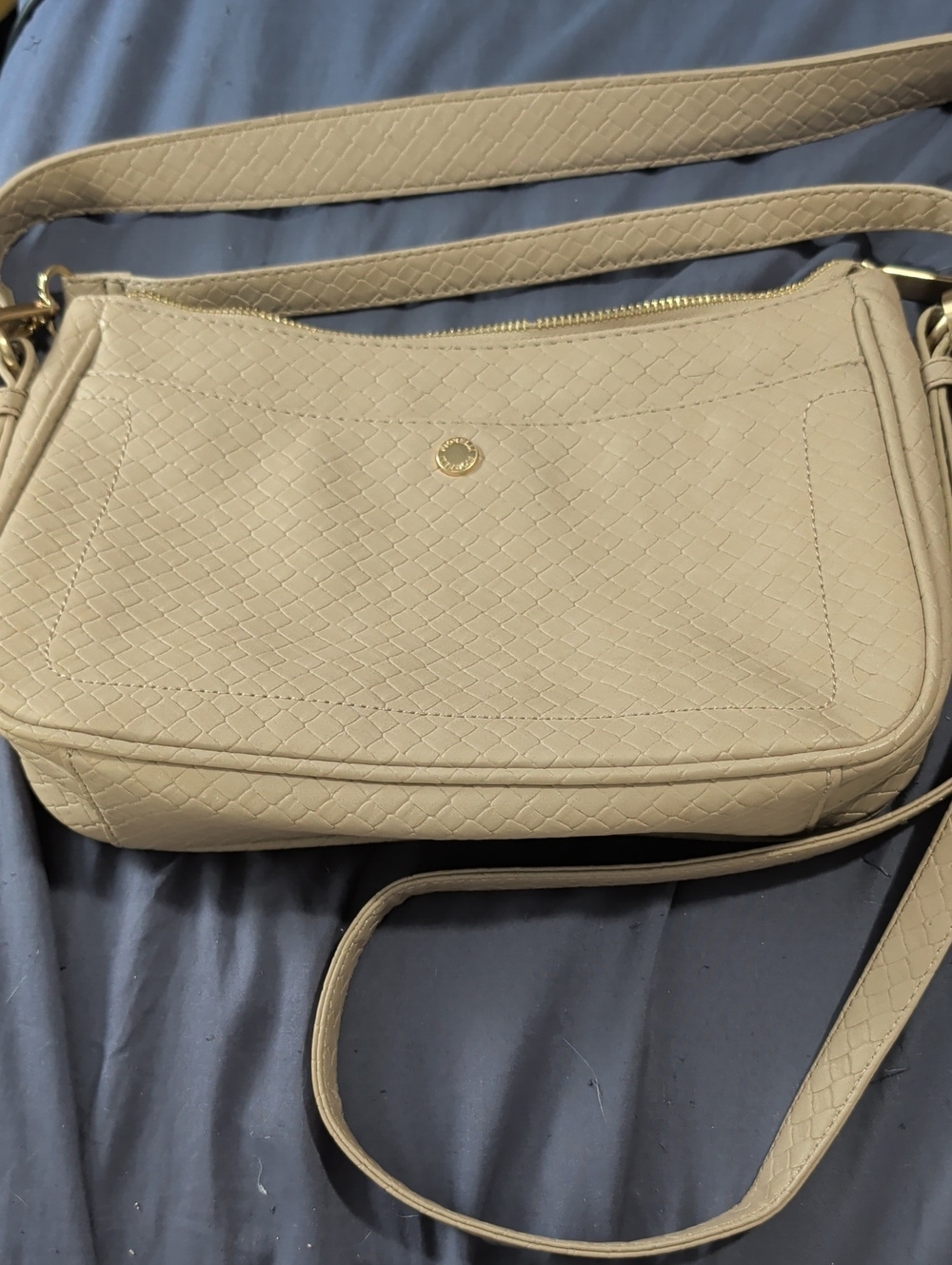 Giorgio Fiorelli Beige Woven Crossbody Bag